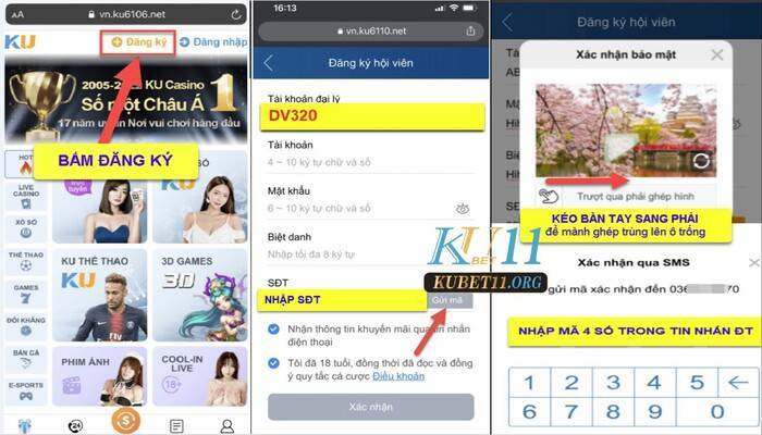 Đăng ký Kubet11 trên điện thoại di động