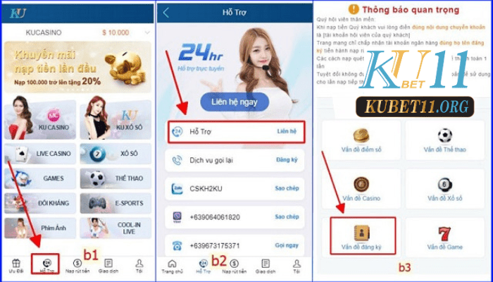 Mở khóa nạp tiền Kubet11 